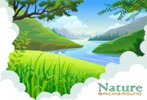 Vector Cartoon Nature Background 04