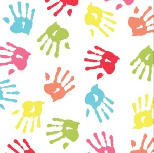 Colored Paint Hand Print