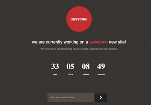 Coming Soon Landing Page PSD Template