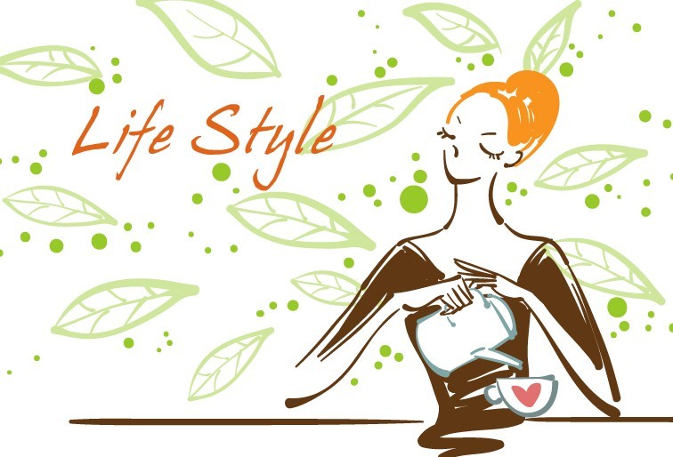 Fashion Hand Drawn Vector Spring Girl 05
