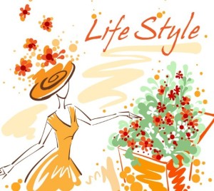 Fashion Hand Drawn Vector Spring Girl 06