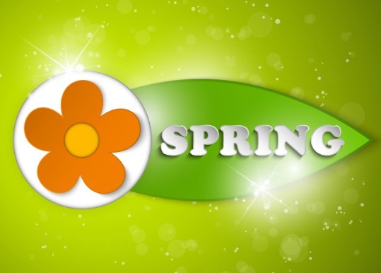 Paper Like Spring Flower Vector label 01