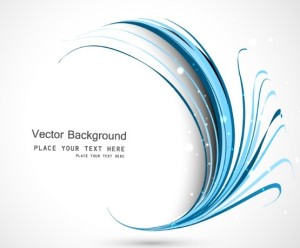 Blue Curved Lines Background Vector