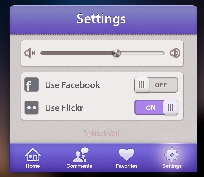 iOS App UI Kit PSD