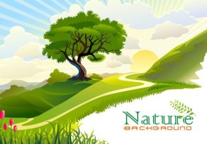 Vector Cartoon Nature Background 06