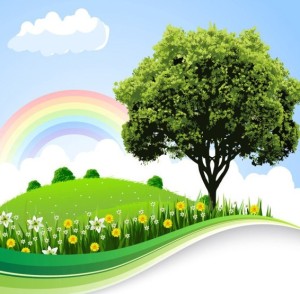 Vector Cartoon Nature Background 07