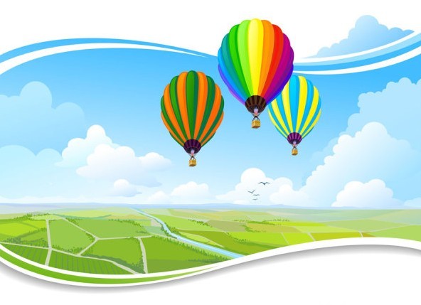 Vector Cartoon Sky Background 01