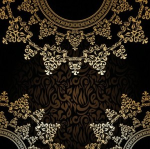 Vintage Golden Vector Floral Frames 03