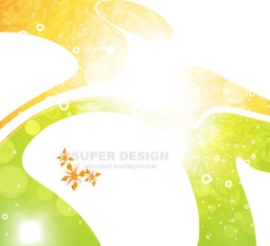 Retro Brightly Colored Abstract Vector Background 01