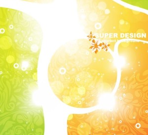 Retro Brightly Colored Abstract Vector Background 02