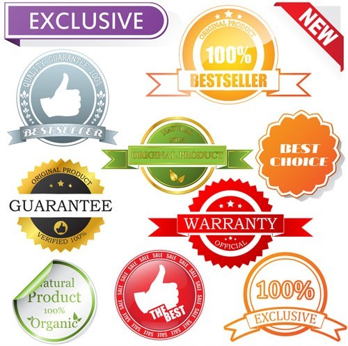 Vector Sales Label and Badge Set 01