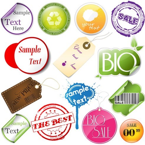 Vector Sales Label and Badge Set 02