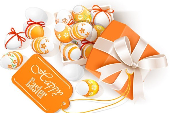 Elegant Vector Happy Easter Elements 04