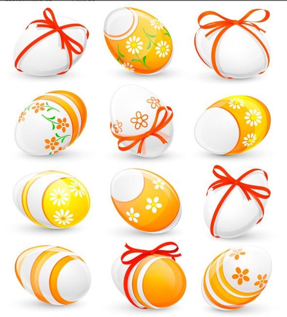 Elegant Vector Happy Easter Elements 05