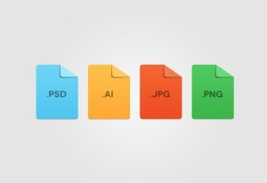 Flat Minimal File Format Icon Template PSD