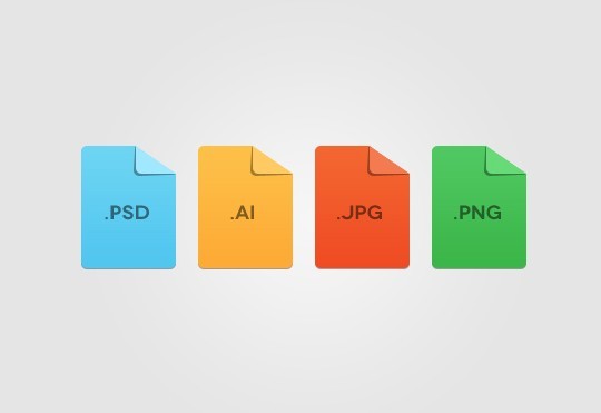 Flat Minimal File Format Icon Template PSD