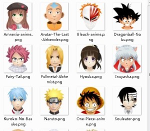 Popular Anime User Avatar Icons