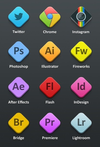 Sleek Adobe Product PSD Icons