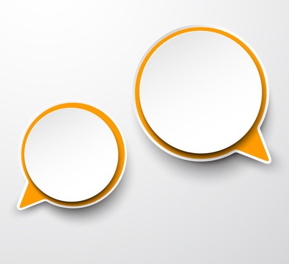 Smooth Paper-Like Chat Bubble Vector Labels 02