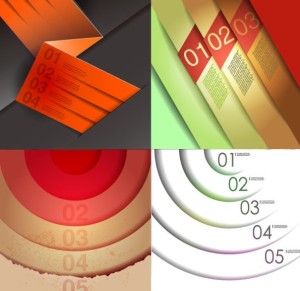 Colored Infographic Numeric Label 01