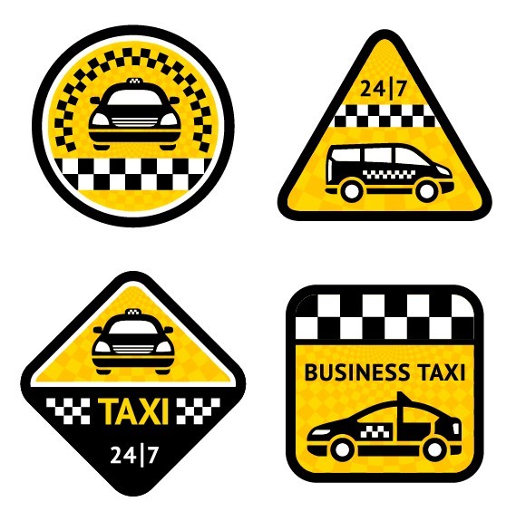 Vector Business Taxi Signs