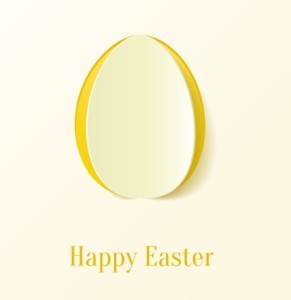 Vector Paper Shape Easter Egg Design 01
