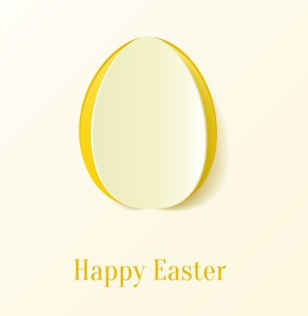 Vector Paper Shape Easter Egg Design 01