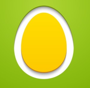 Vector Paper Shape Easter Egg Design 02