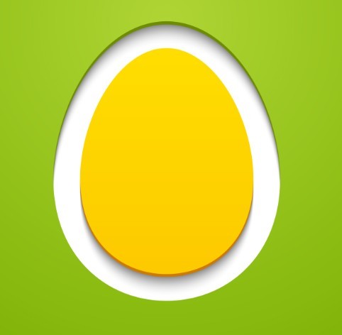Vector Paper Shape Easter Egg Design 02
