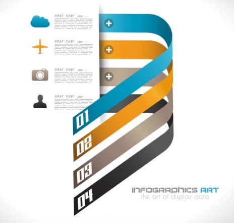 Vector Paper Shapes Origami Infographic 01