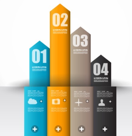 Vector Paper Shapes Origami Infographic 02