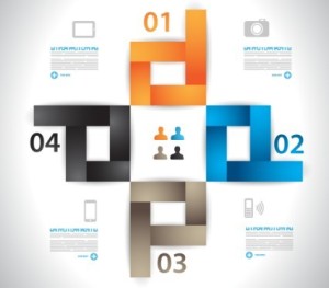 Vector Paper Shapes Origami Infographic 05