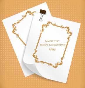 Clean and Elegant Vector Floral Frame 01