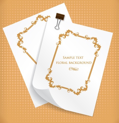 Clean and Elegant Vector Floral Frame 01