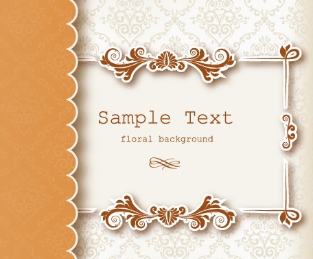 Clean and Vintage Floral Background Vector 04