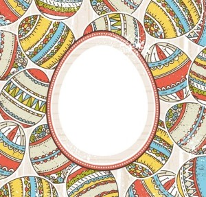 Colorful Easter Egg Background Vector 01