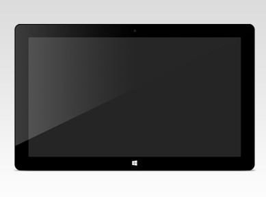 Flat Windows Surface Mockup