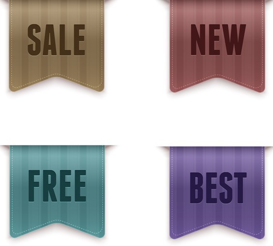 Sleek Fabric Sales Vector Icons 02