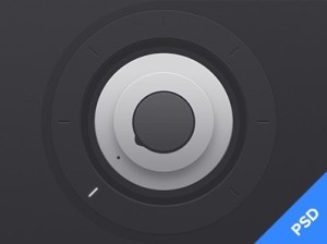 Dark Dial Knob PSD Design