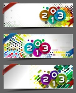 Set of Vector Colorful 2013 Banners