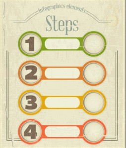 Vintage Infographic Step Option Elements Vector