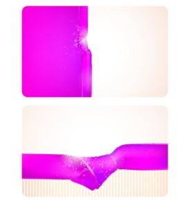 Elegant and Fresh Vector Cards with Colored Ribbons 03