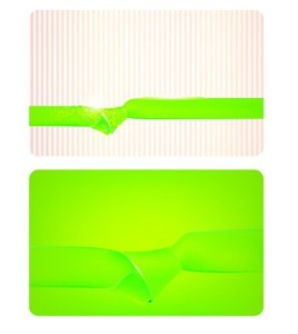 Elegant and Fresh Vector Cards with Colored Ribbons 05