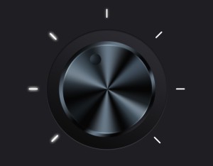 Glossy Dark Dial Button PSD