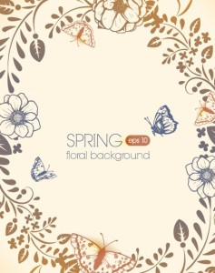 Primitive Simplicity Spring Flower Background Vector 04