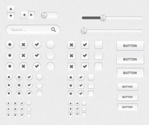 Simple Silver UI Kit PSD