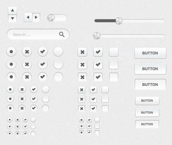 Simple Silver UI Kit PSD