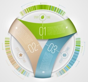 Vector Infographic Step Option Circle Elements 03