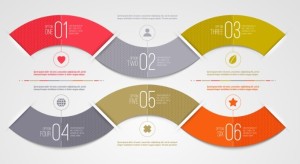 Vector Infographic Step Option Circle Elements 04