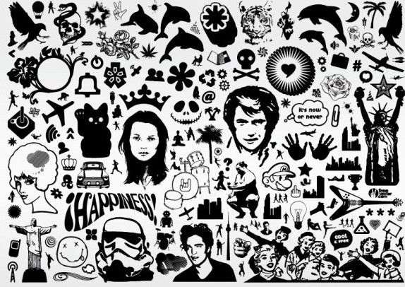 Black Vector Silhouettes Icons